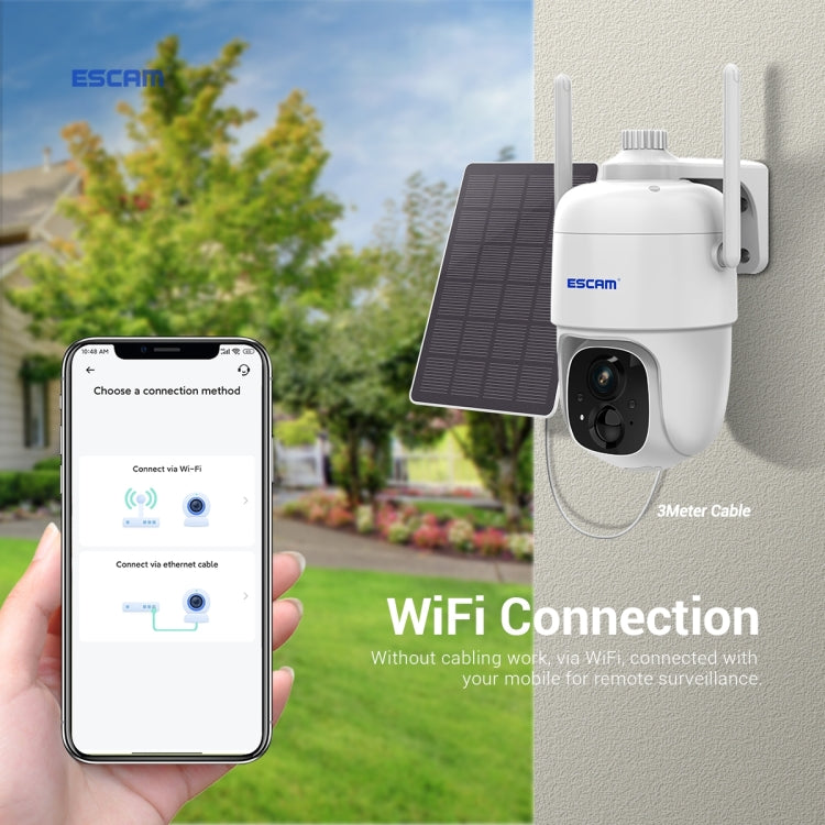 ESCAM G24 3MP WiFi Smart Night Vision Two-way Voice Intercom Solar Camera Support Full HD AI Recognition PIR Alarm, G24 ESCAM G24 3MP WiFi Smart Night Vision Two-way Voice Intercom Solar Camera Support Full HD AI Recognition PIR Alarm, G24